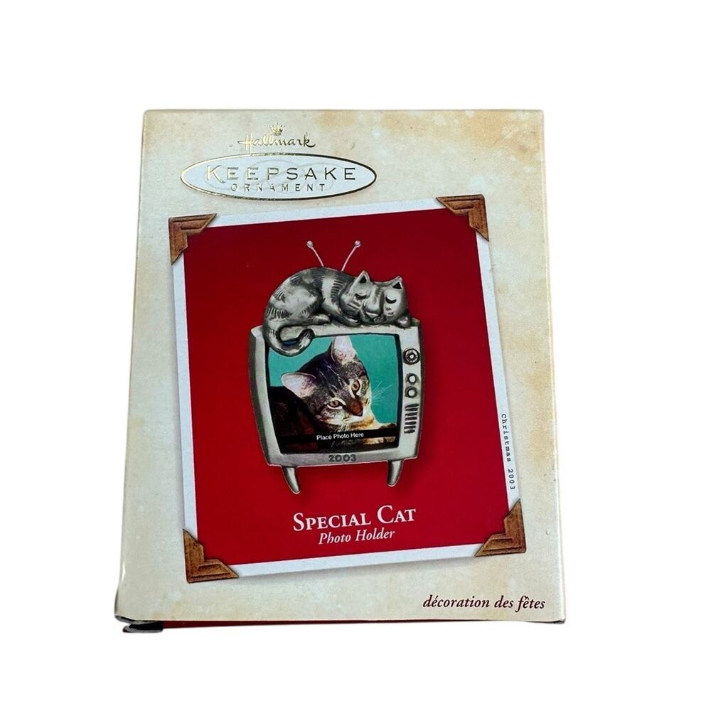 SPECIAL CAT PHOTO HOLDER 2003 HALLMARK KEEPSAKE ORNAMENT NIB